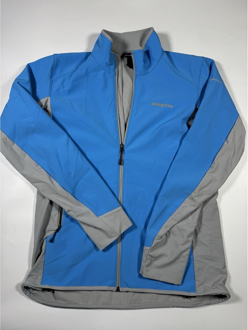 Patagonia Polartec Windbloc Softshell Jacket Mens M Blue Gray Navigators